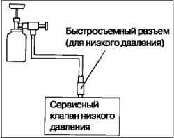 Добавление хладагента в систему при помощи зарядного балона