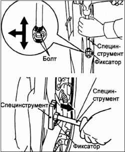 Регулировка передней и задней боковых дверей