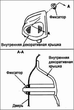 Снятие и установка бокового зеркала заднего вида