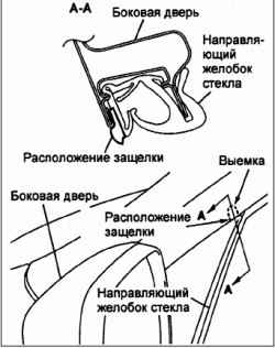 Снятие и установка бокового зеркала заднего вида