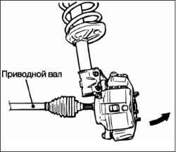 Снятие и установка вала привода колеса в сборе