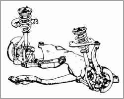 Проверка подвески автомобиля на наличие повреждений и ослабленных крепежных элементов
